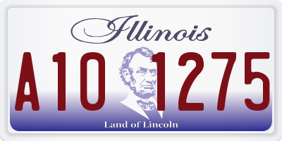 IL license plate A101275