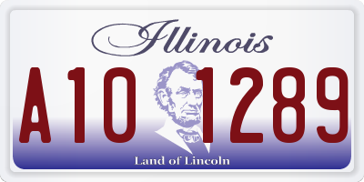 IL license plate A101289