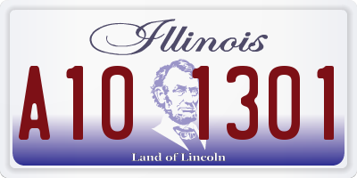 IL license plate A101301