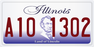 IL license plate A101302