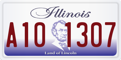 IL license plate A101307