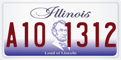 IL license plate A101312