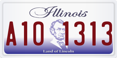 IL license plate A101313