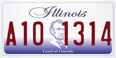 IL license plate A101314