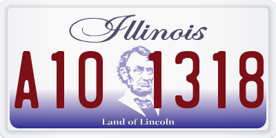 IL license plate A101318