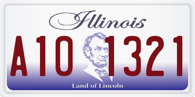 IL license plate A101321