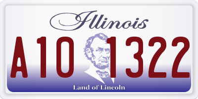 IL license plate A101322