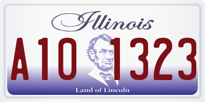 IL license plate A101323