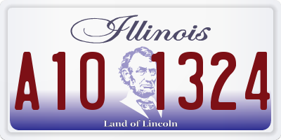 IL license plate A101324