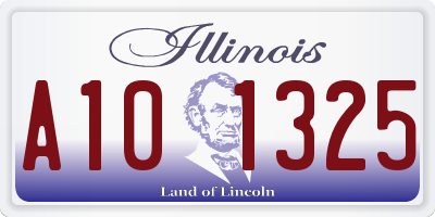 IL license plate A101325