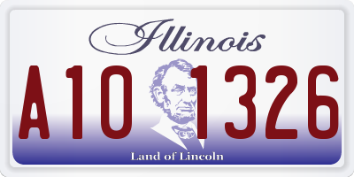 IL license plate A101326