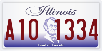 IL license plate A101334