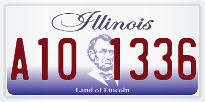 IL license plate A101336