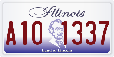 IL license plate A101337