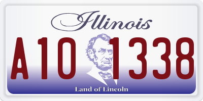 IL license plate A101338