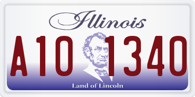 IL license plate A101340