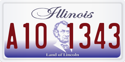 IL license plate A101343