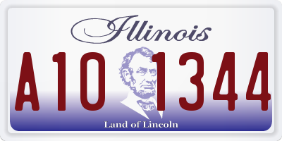IL license plate A101344