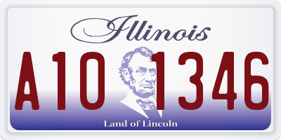 IL license plate A101346