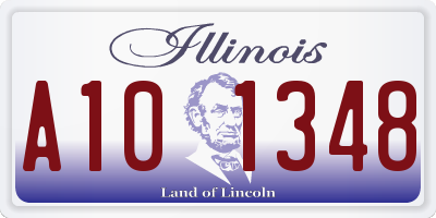 IL license plate A101348