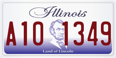 IL license plate A101349