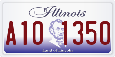IL license plate A101350