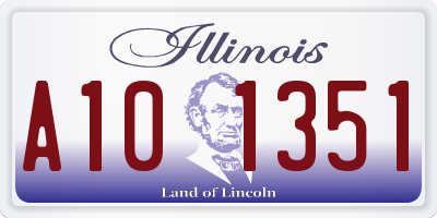 IL license plate A101351