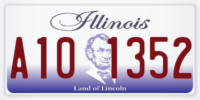 IL license plate A101352