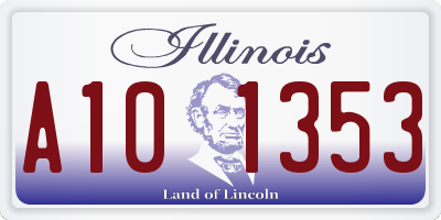IL license plate A101353
