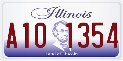 IL license plate A101354