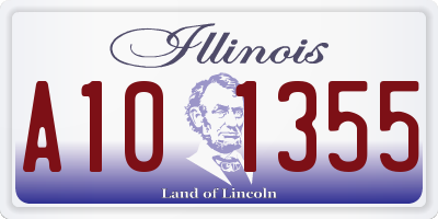 IL license plate A101355