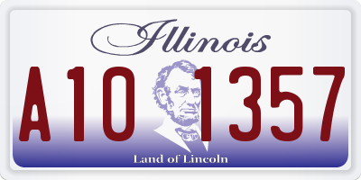 IL license plate A101357