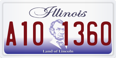 IL license plate A101360