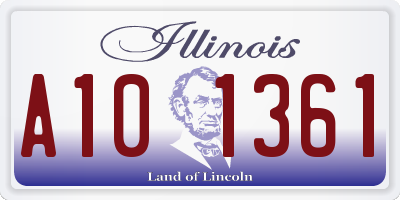 IL license plate A101361