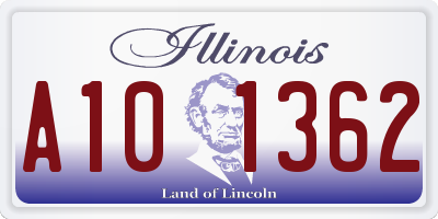 IL license plate A101362