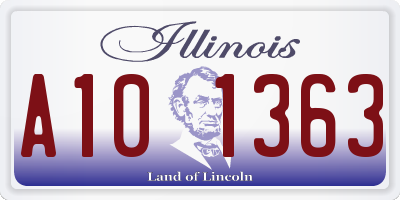 IL license plate A101363