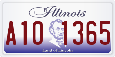 IL license plate A101365