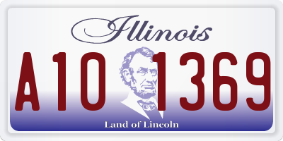 IL license plate A101369