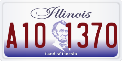 IL license plate A101370