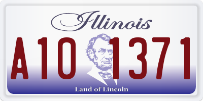 IL license plate A101371
