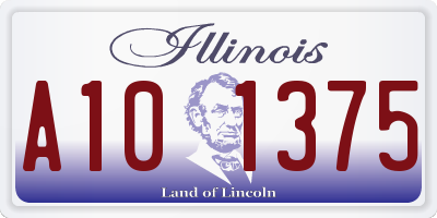 IL license plate A101375