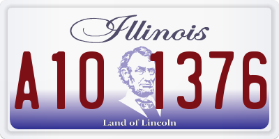 IL license plate A101376