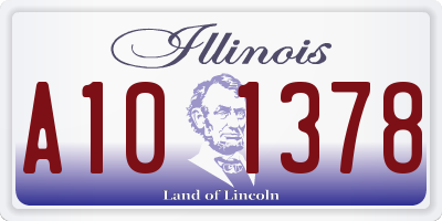 IL license plate A101378