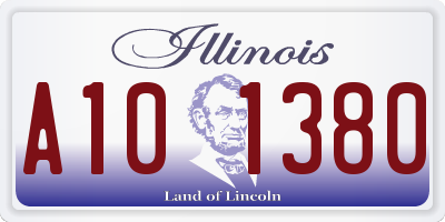 IL license plate A101380