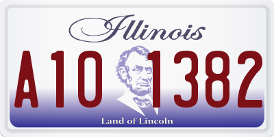 IL license plate A101382