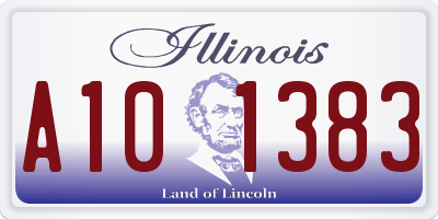 IL license plate A101383