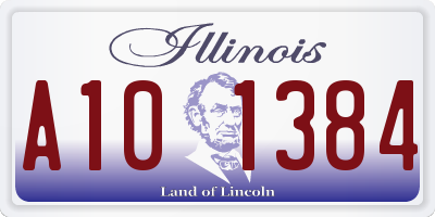 IL license plate A101384