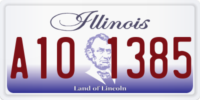 IL license plate A101385