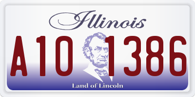 IL license plate A101386