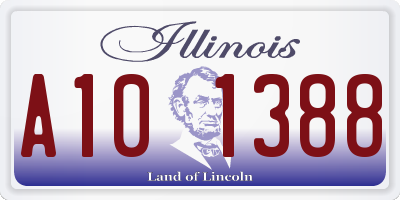 IL license plate A101388